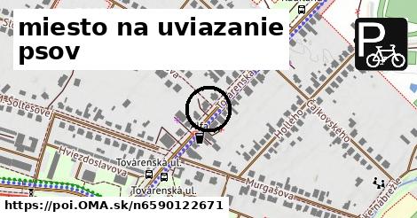 miesto na uviazanie psov