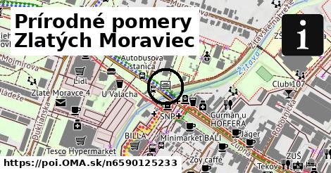 Prírodné pomery Zlatých Moraviec