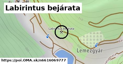 Labirintus bejárata