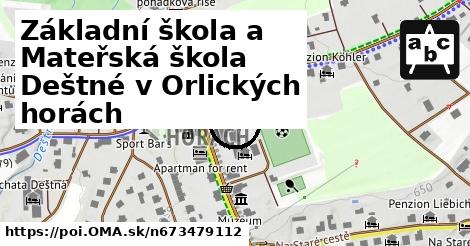 Základní škola a Mateřská škola Deštné v Orlických horách