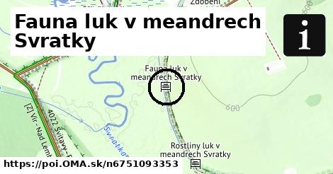 Fauna luk v meandrech Svratky