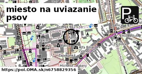 miesto na uviazanie psov