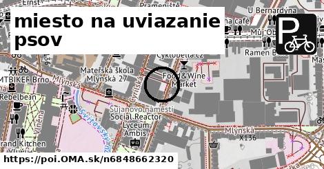 miesto na uviazanie psov