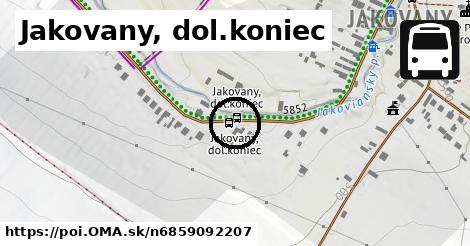 Jakovany, dol.koniec