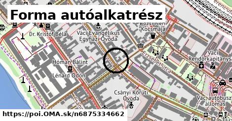 Forma autóalkatrész