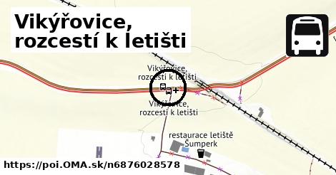 Vikýřovice, rozcestí k letišti