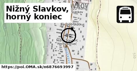 Nižný Slavkov, horný koniec