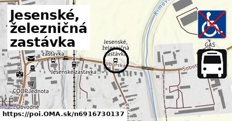 Jesenské, železničná zastávka