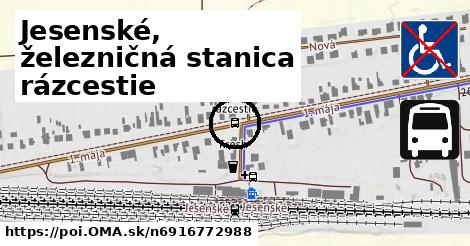 Jesenské, železničná stanica rázcestie