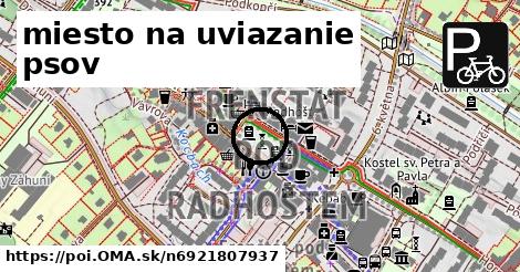 miesto na uviazanie psov