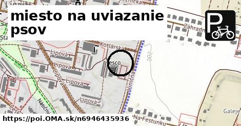 miesto na uviazanie psov