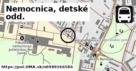 Nemocnica, detské odd.