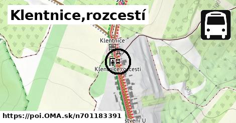 Klentnice,rozcestí