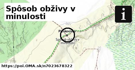 Spôsob obživy v minulosti