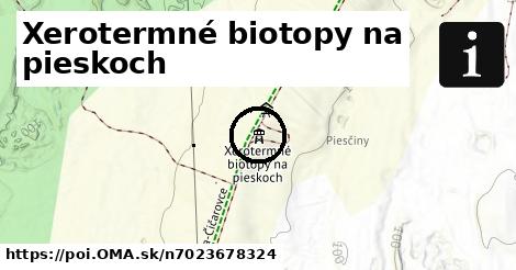 Xerotermné biotopy na pieskoch