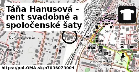 Táňa Hanusová - rent svadobné a spoločenské šaty