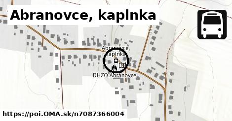 Abranovce, kaplnka