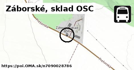 Záborské, sklad OSC