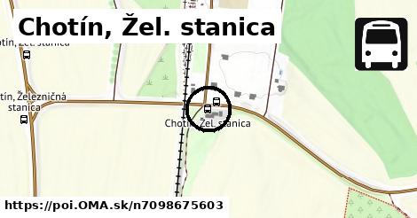 Chotín, Žel. stanica