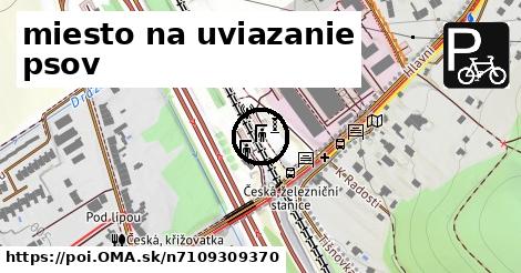 miesto na uviazanie psov