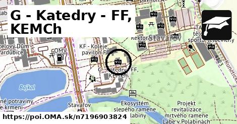 G - Katedry - FF, KEMCh