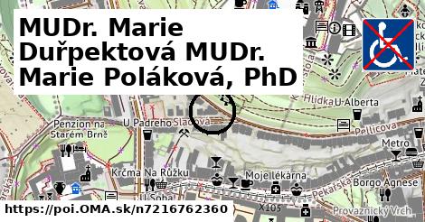 MUDr. Marie Duřpektová MUDr. Marie Poláková, PhD