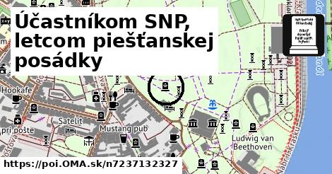 Účastníkom SNP, letcom piešťanskej posádky