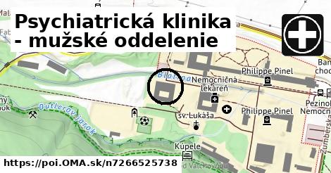 Psychiatrická klinika - mužské oddelenie