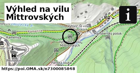 Výhled na vilu Mittrovských