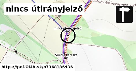 nincs útirányjelző