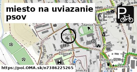 miesto na uviazanie psov