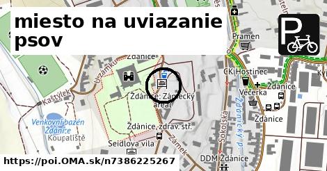 miesto na uviazanie psov