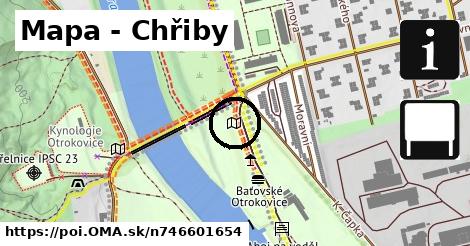 Mapa - Chřiby