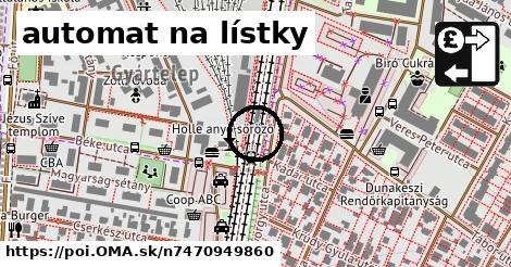 automat na lístky