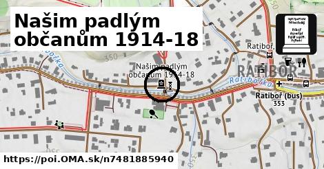 Našim padlým občanům 1914-18