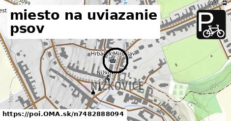 miesto na uviazanie psov