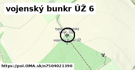 vojenský bunkr ÚŽ 6