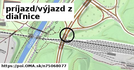 príjazd/výjazd z diaľnice