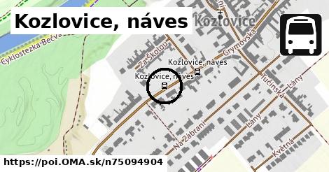 Kozlovice, náves