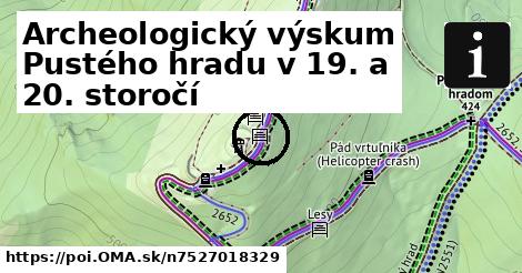 Archeologický výskum Pustého hradu v 19. a 20. storočí