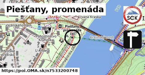 Piešťany, promenáda