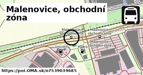 Malenovice, obchodní zóna