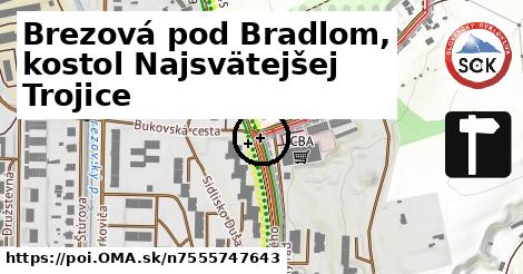 Brezová pod Bradlom, kostol Najsvätejšej Trojice