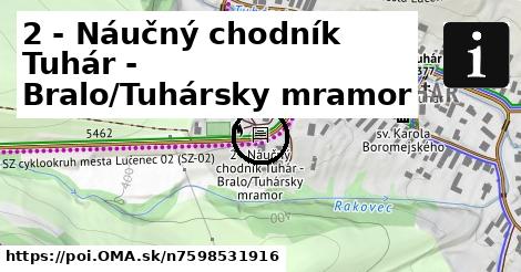 2 - Náučný chodník Tuhár - Bralo/Tuhársky mramor