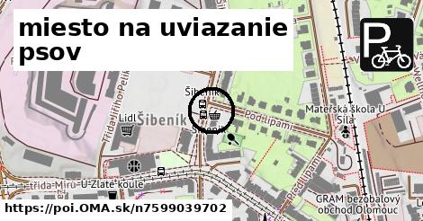 miesto na uviazanie psov