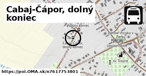 Cabaj-Čápor, dolný koniec