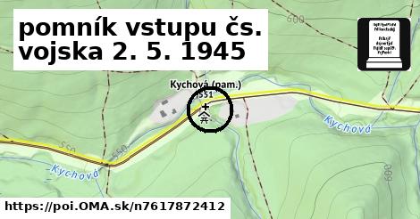 pomník vstupu čs. vojska 2. 5. 1945