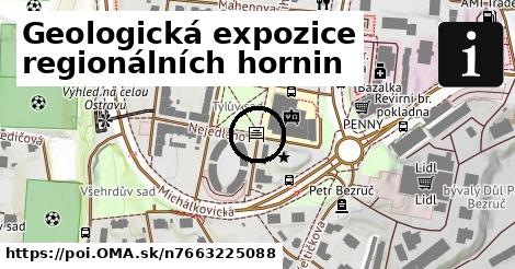 Geologická expozice regionálních hornin