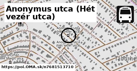 Anonymus utca (Hét vezér utca)