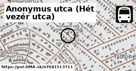 Anonymus utca (Hét vezér utca)